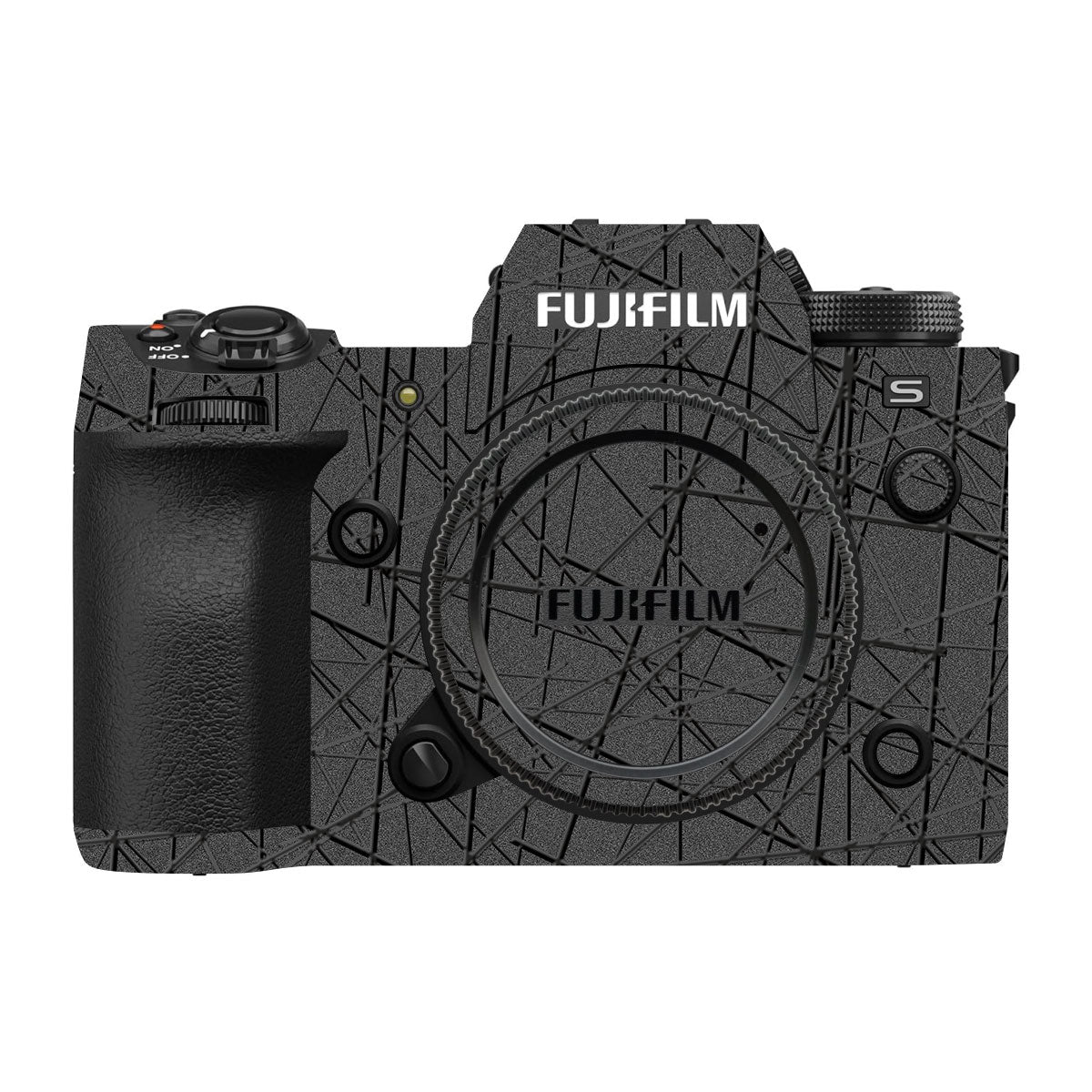 Textured Metallic Steel Grain Fujifilm X-H2S Camera Skin