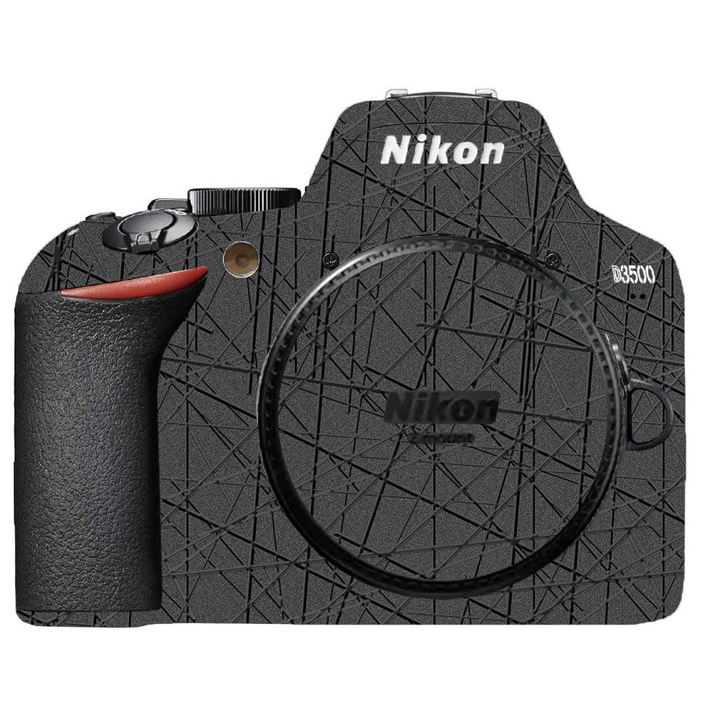 Textured Metallic Steel Grain Nikon D3500 Camera Skin