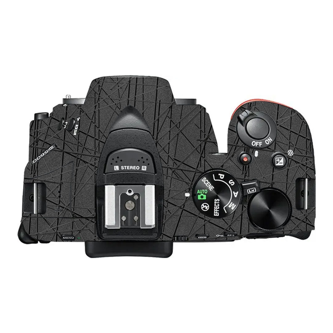 Textured Metallic Steel Grain Nikon D5600 Camera Skin