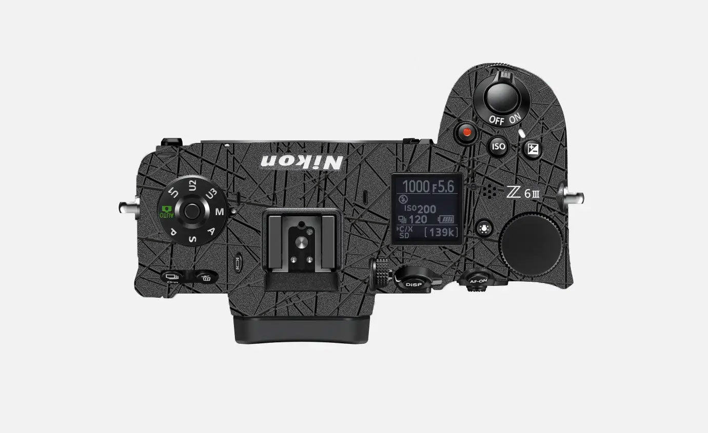 Textured Metallic Steel Grain Nikon Z6 III Camera Skin