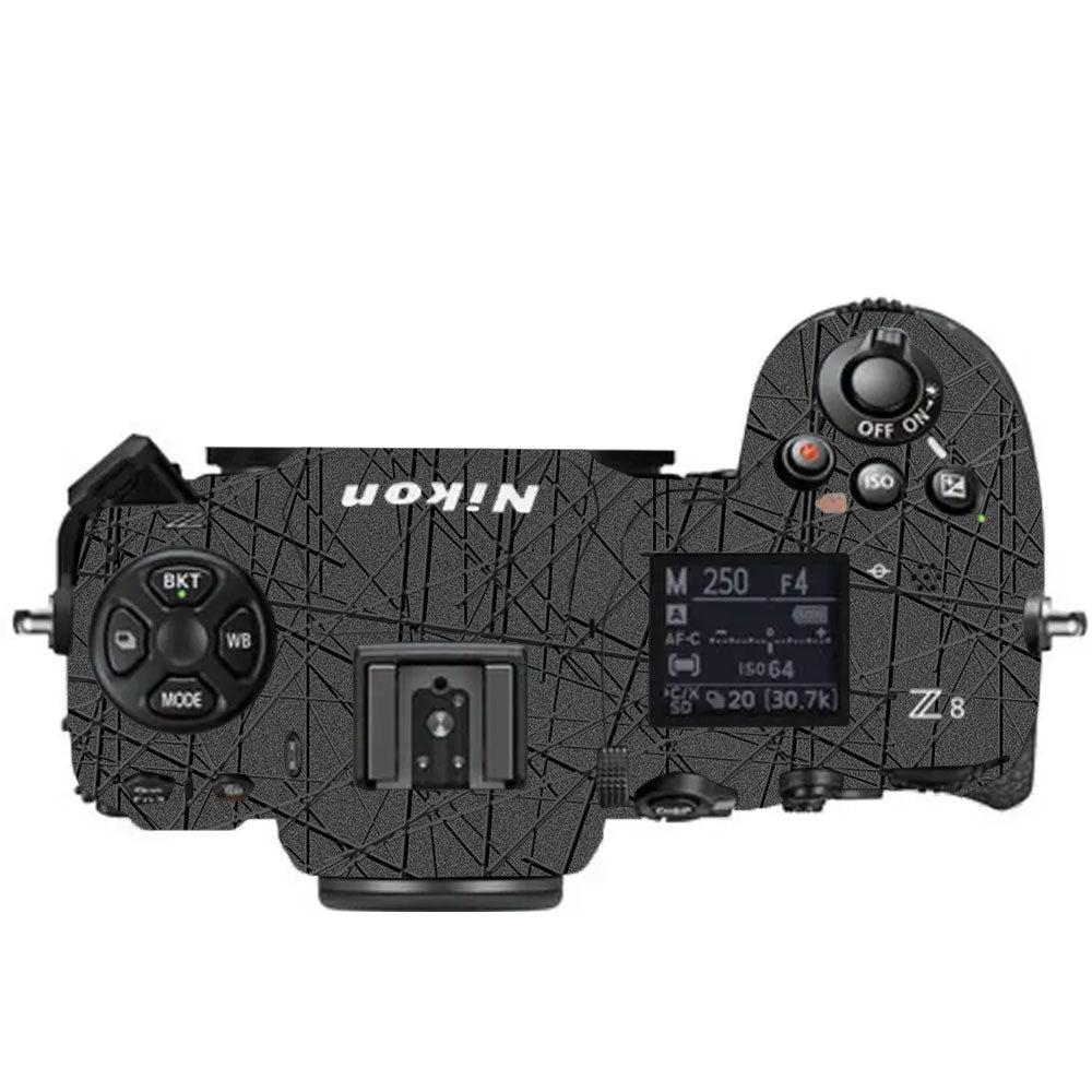 Textured Metallic Steel Grain Nikon Z8 Camera Skin