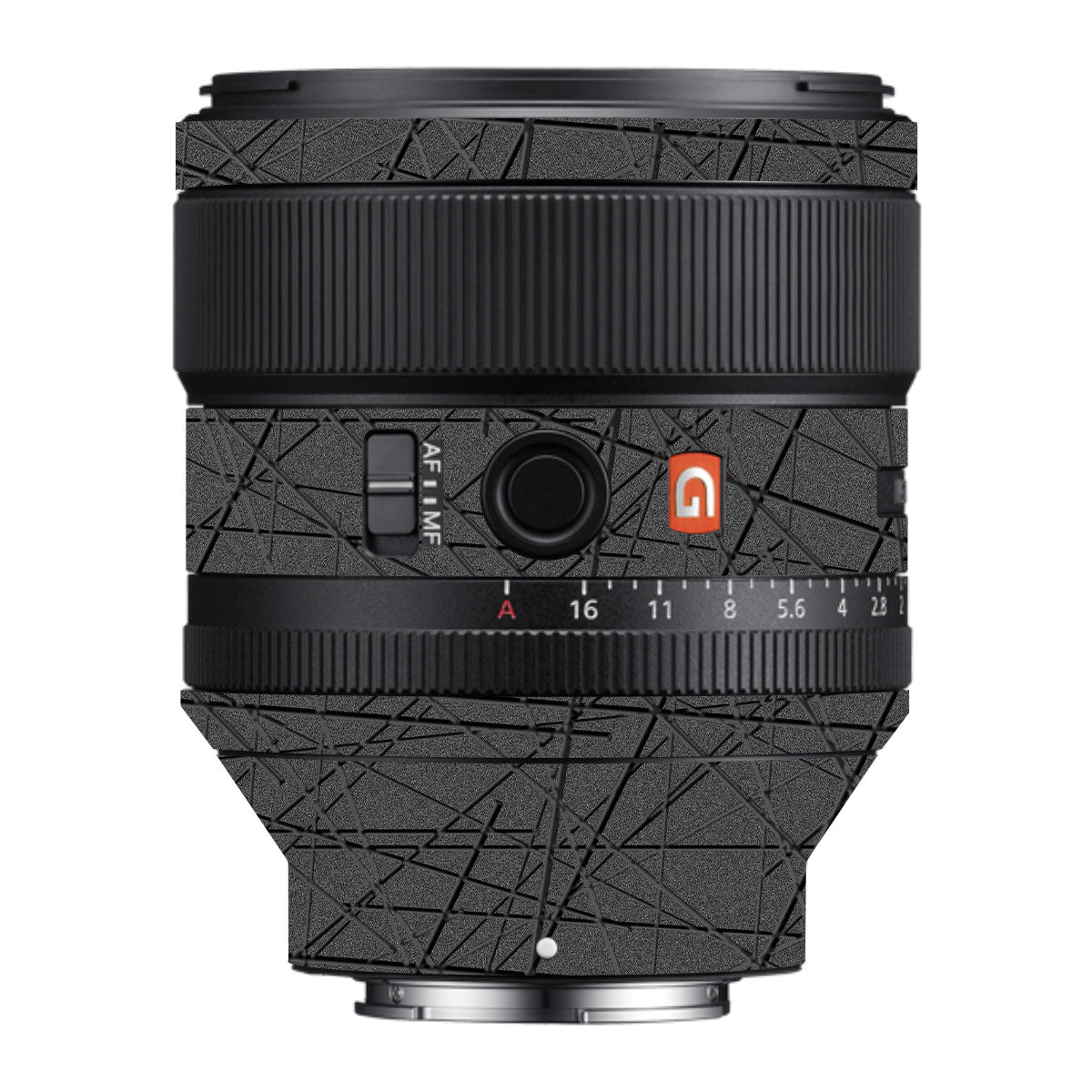 Textured Metallic Steel Grain Samyang FE 85mm F/1.4 Camera Lens Skin