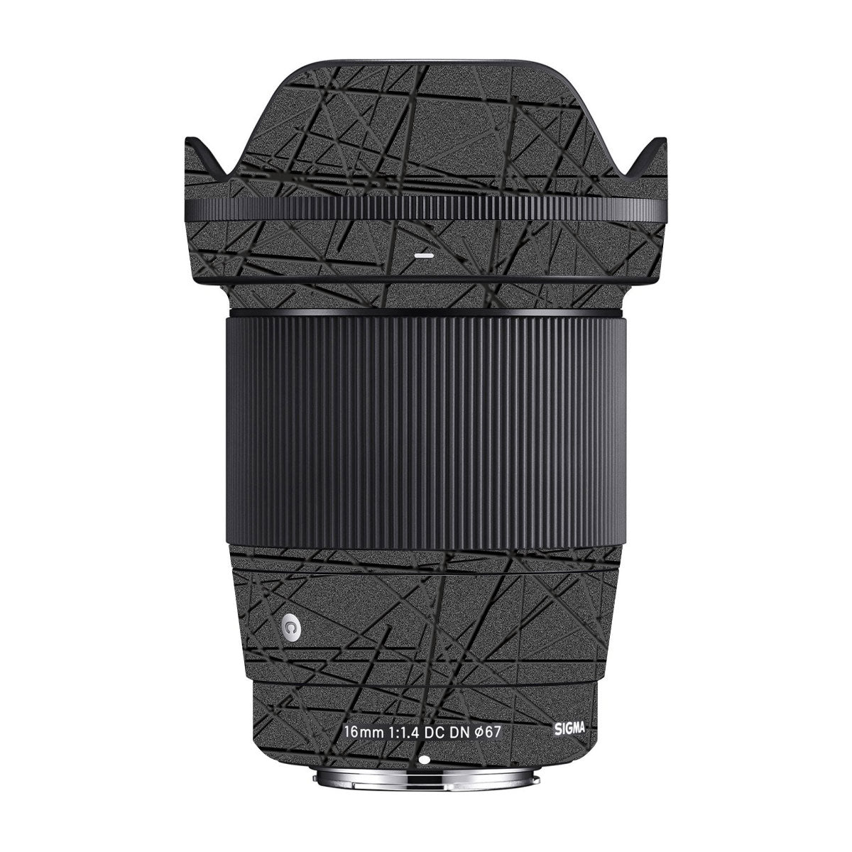 Textured Metallic Steel Grain Sigma 16mm F/1.4 DC DN Camera Lens Skin