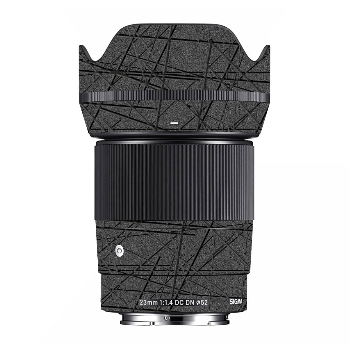 Textured Metallic Steel Grain Sigma 23mm F/1.4 DC DN Camera Lens Skin