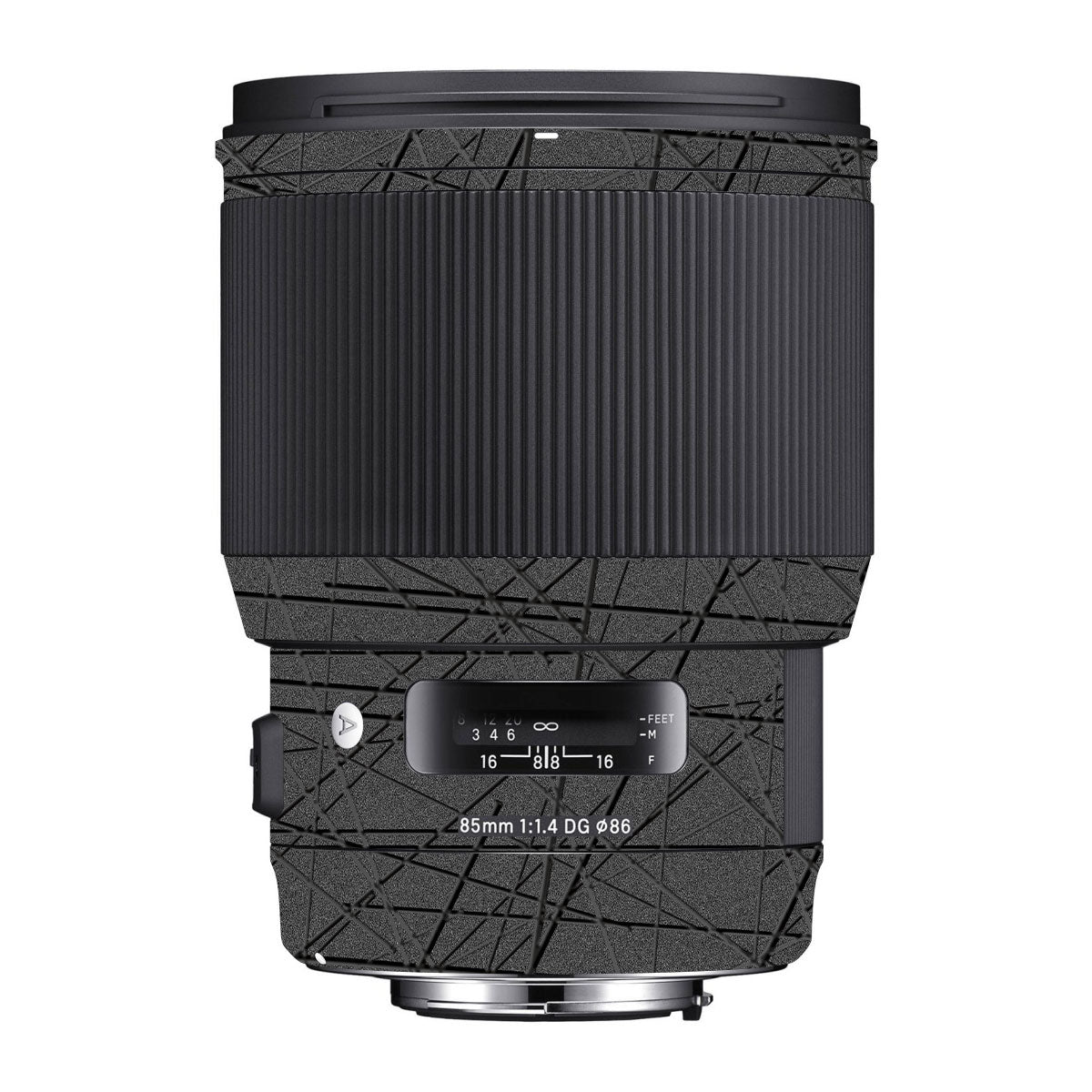Textured Metallic Steel Grain Sigma 85mm F/1.4 DG HSM Canon Camera Lens Skin