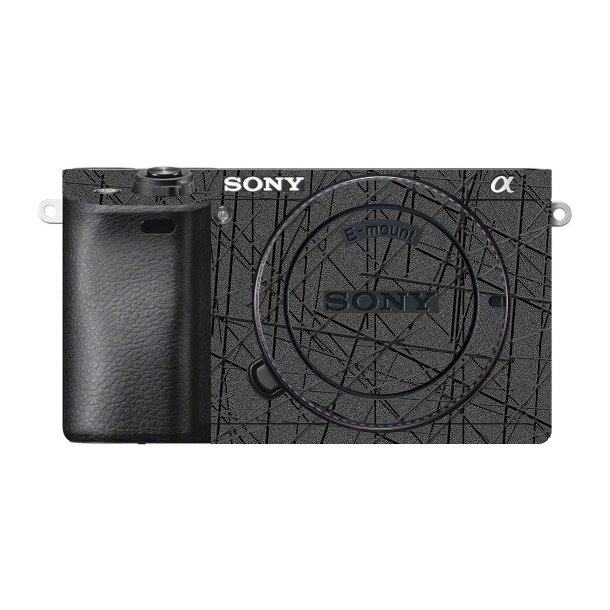 Textured Metallic Steel Grain Sony A6000 Camera Skins