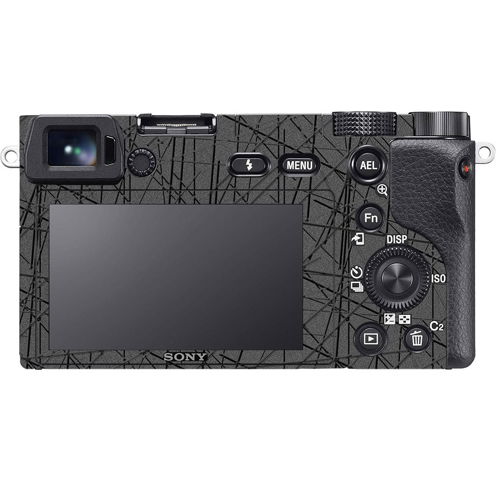 Textured Metallic Steel Grain Sony A6100 Camera Skin