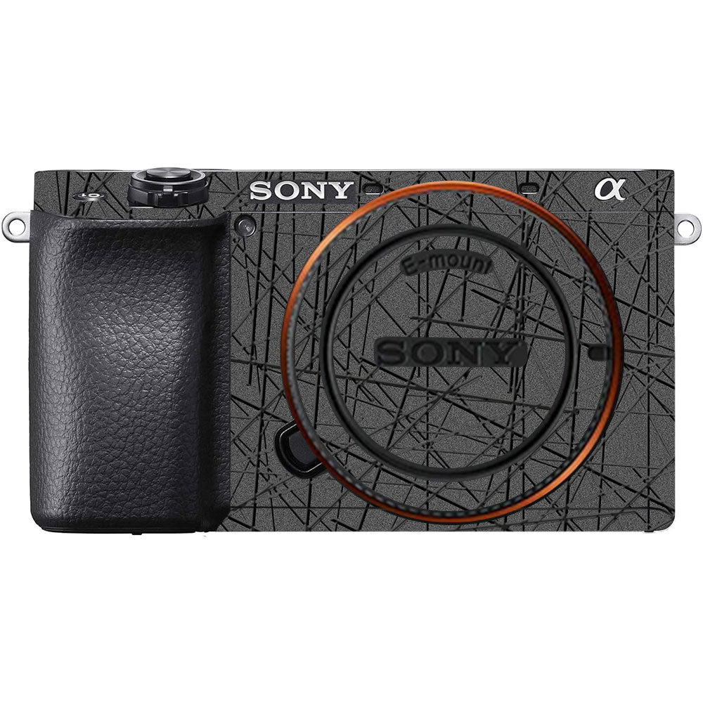 Textured Metallic Steel Grain Sony A6100 Camera Skin