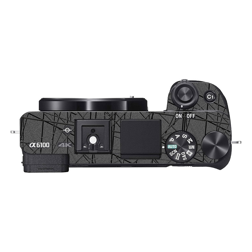 Textured Metallic Steel Grain Sony A6100 Camera Skin