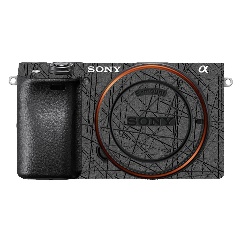 Textured Metallic Steel Grain Sony A6400 Camera Skin