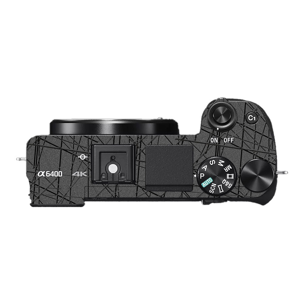 Textured Metallic Steel Grain Sony A6400 Camera Skin
