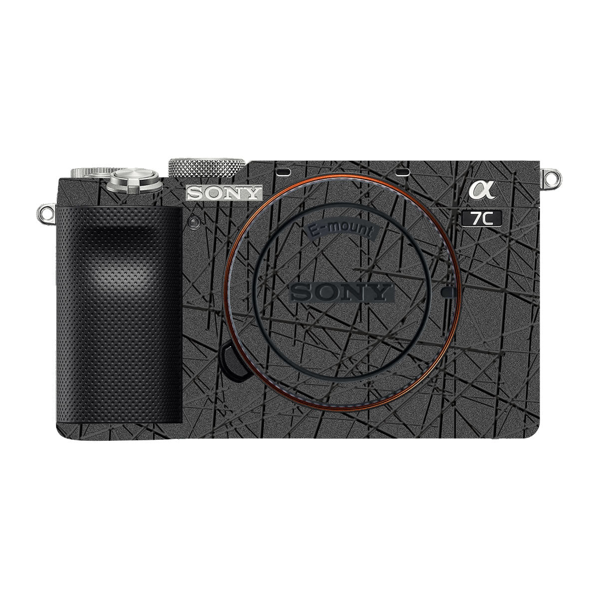 Textured Metallic Steel Grain Sony A7 C Camera Skin