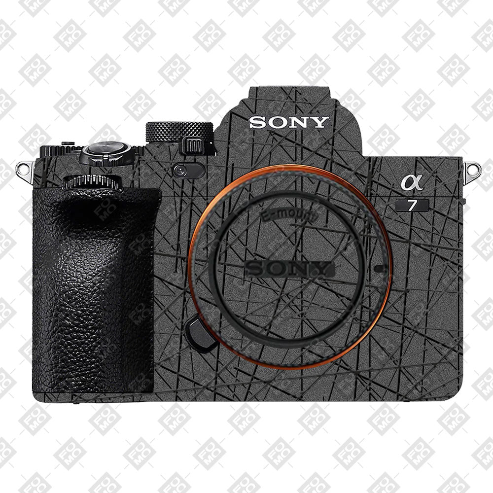 Textured Metallic Steel Grain Sony A7MIV Camera Skin