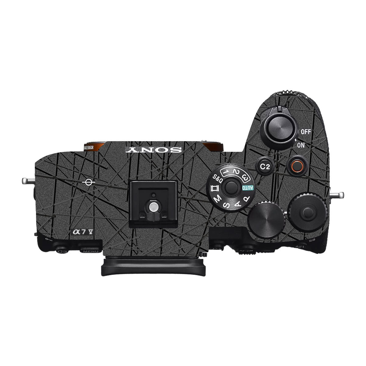 Textured Metallic Steel Grain Sony A7 V Camera Skin