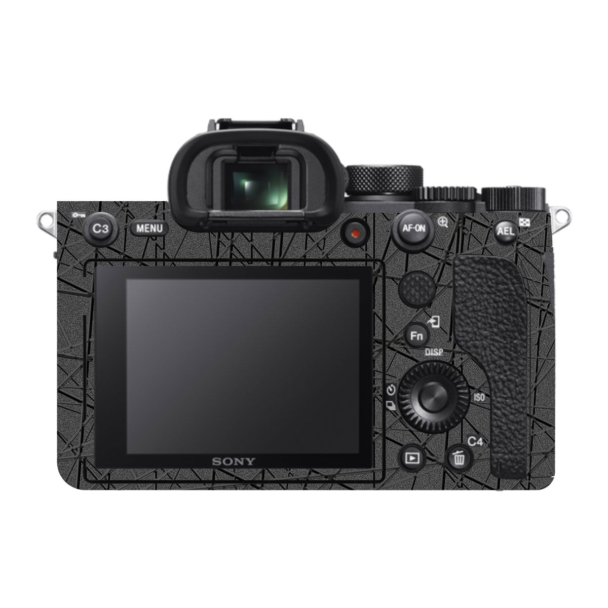 Textured Metallic Steel Grain Sony A7R IV Camera Skin