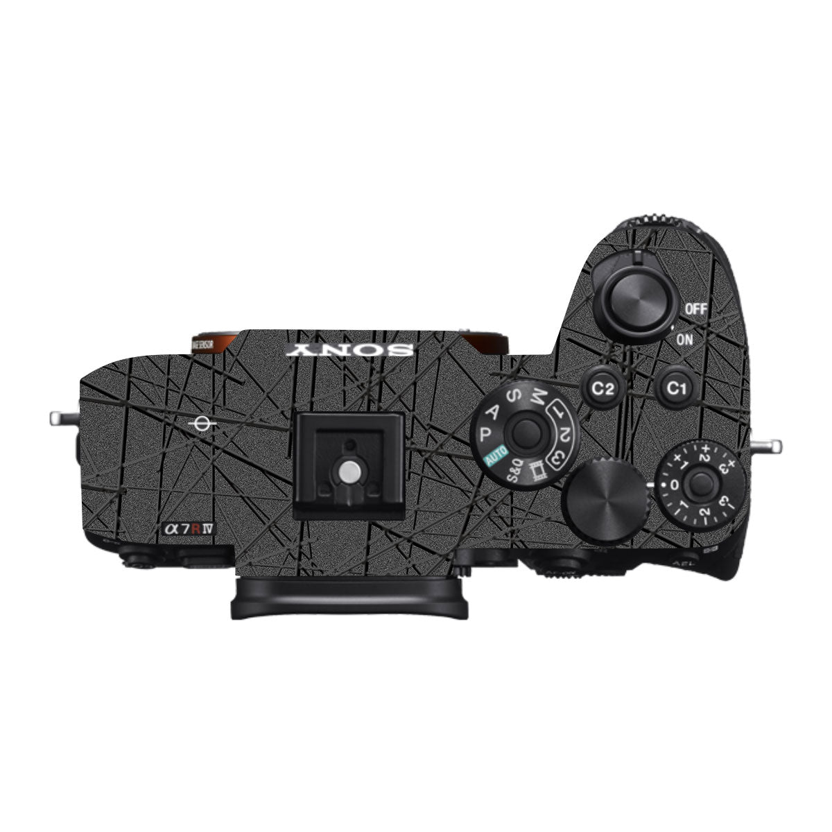 Textured Metallic Steel Grain Sony A7R IV Camera Skin