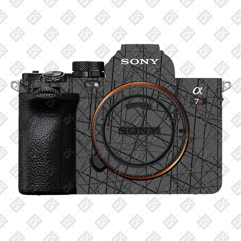 Textured Metallic Steel Grain Sony A7RV Camera Skin