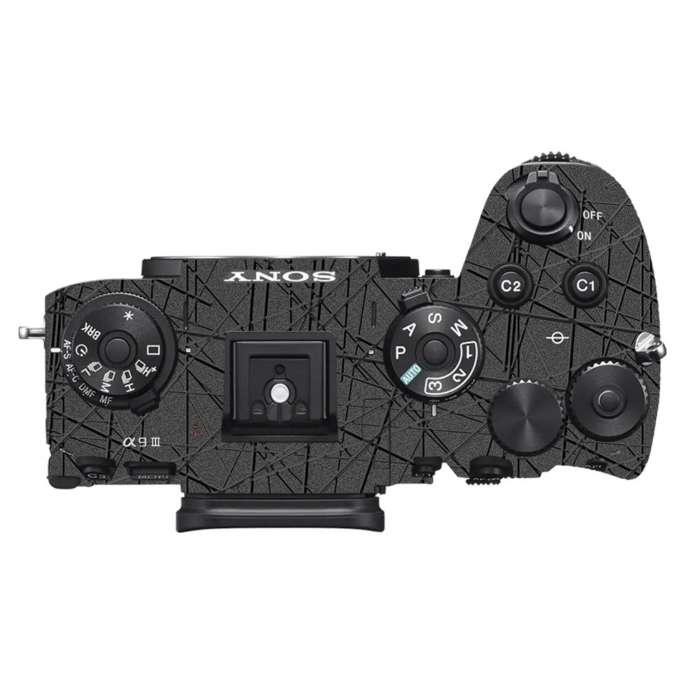 Textured Metallic Steel Grain Sony A9III Camera Skin