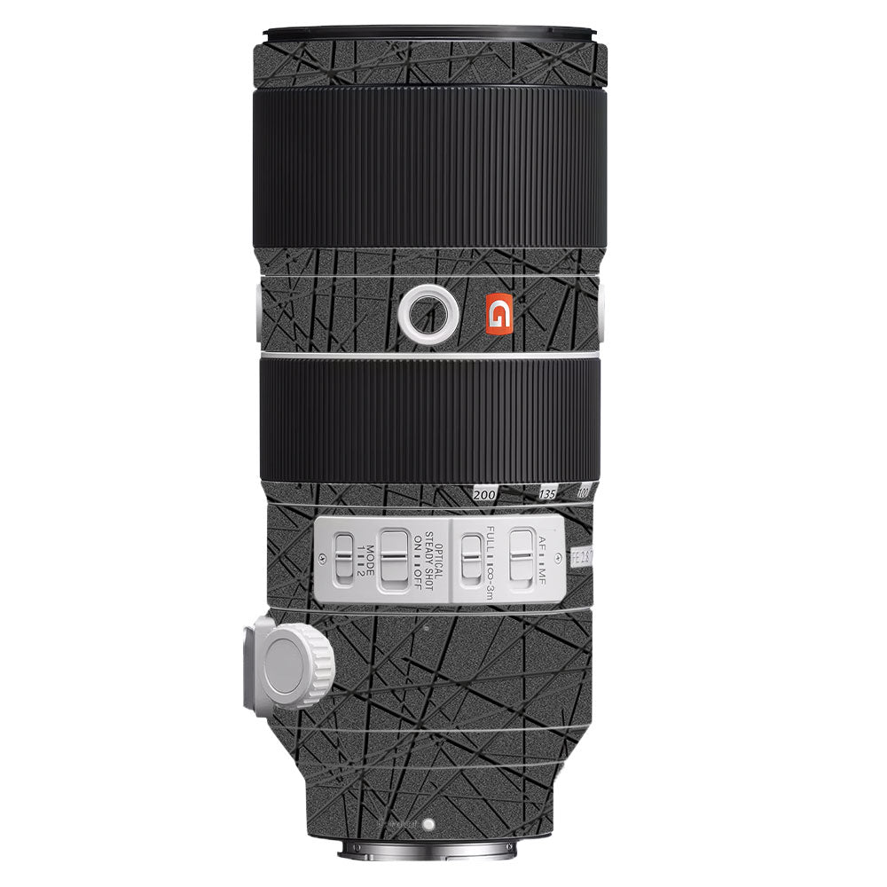Textured Metallic Steel Grain Sony FE 70-200mm f/2.8 GM OSS Camera Lens Skin