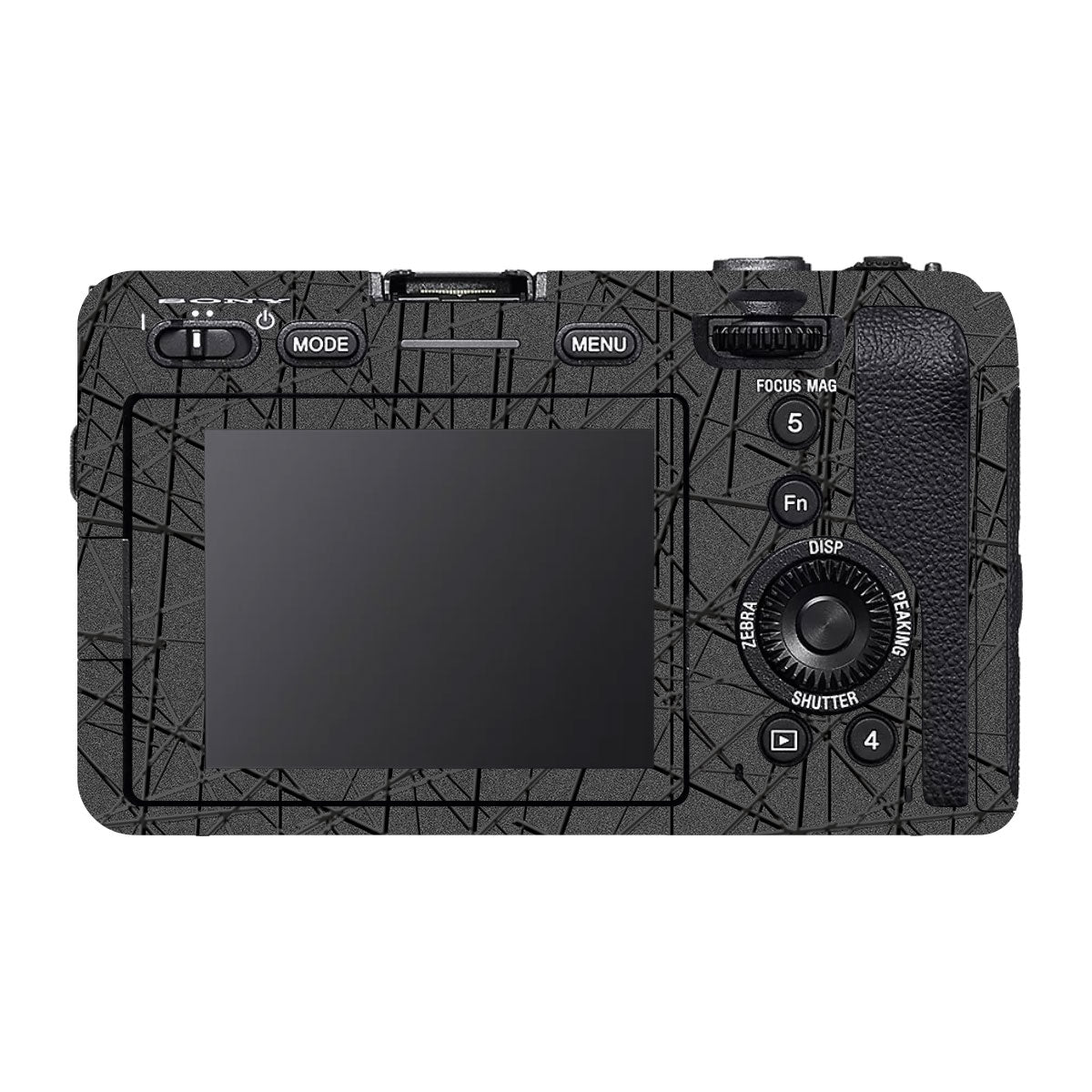 Textured Metallic Steel Grain Sony FX30 Camera Skin