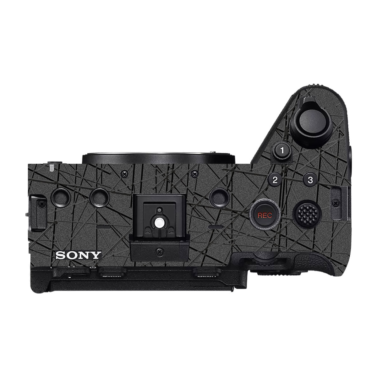 Textured Metallic Steel Grain Sony FX30 Camera Skin