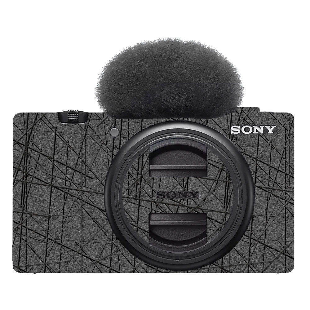 Textured Metallic Steel Grain Sony ZV-1F Camera Skin