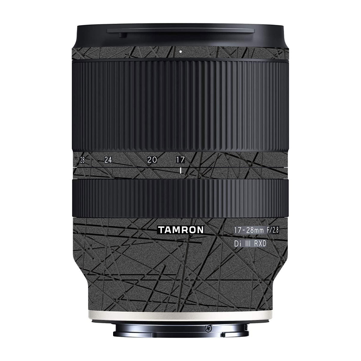 Textured Metallic Steel Grain Tamron 17-28mm F/2.8 Camera Lens Skin