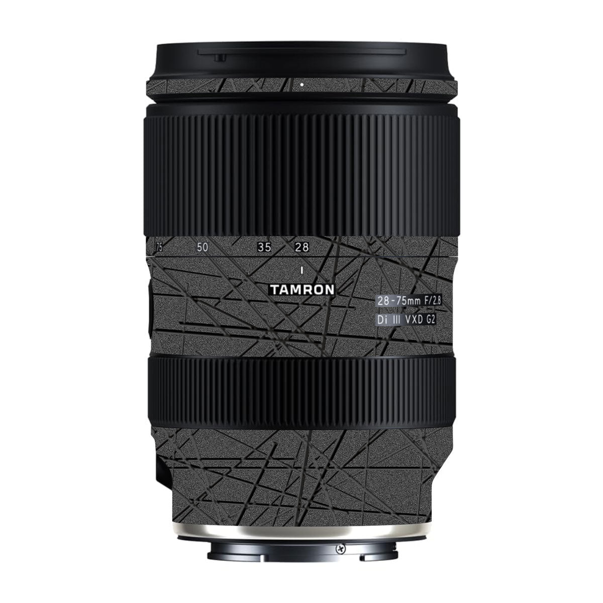 Textured Metallic Steel Grain Tamron Lens 28-75mm F/2.8 Gen 2 Camera Lens Skin