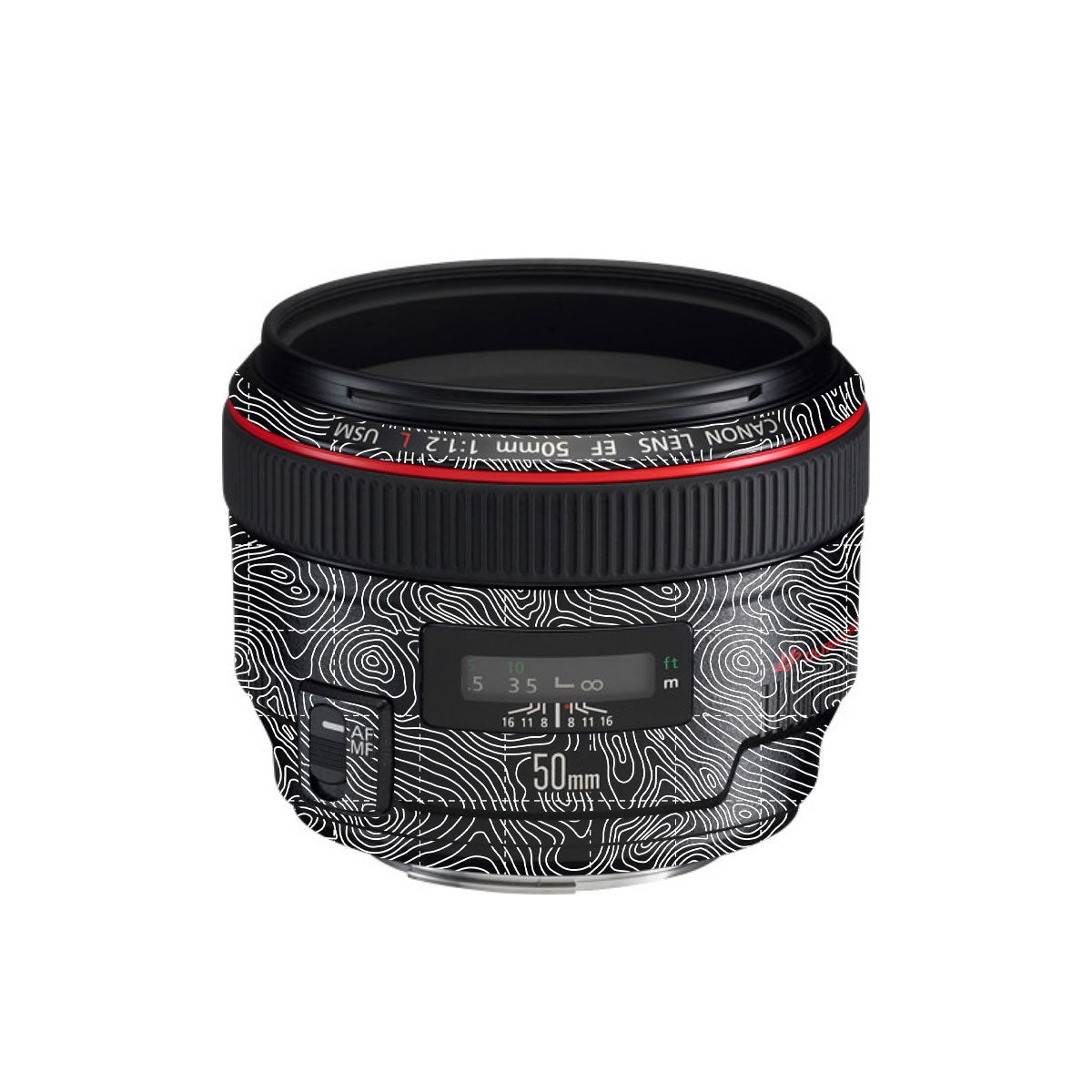 Textured Midnight Slate Canon EF 50mm F/1.2 L USM Camera Lens Skin