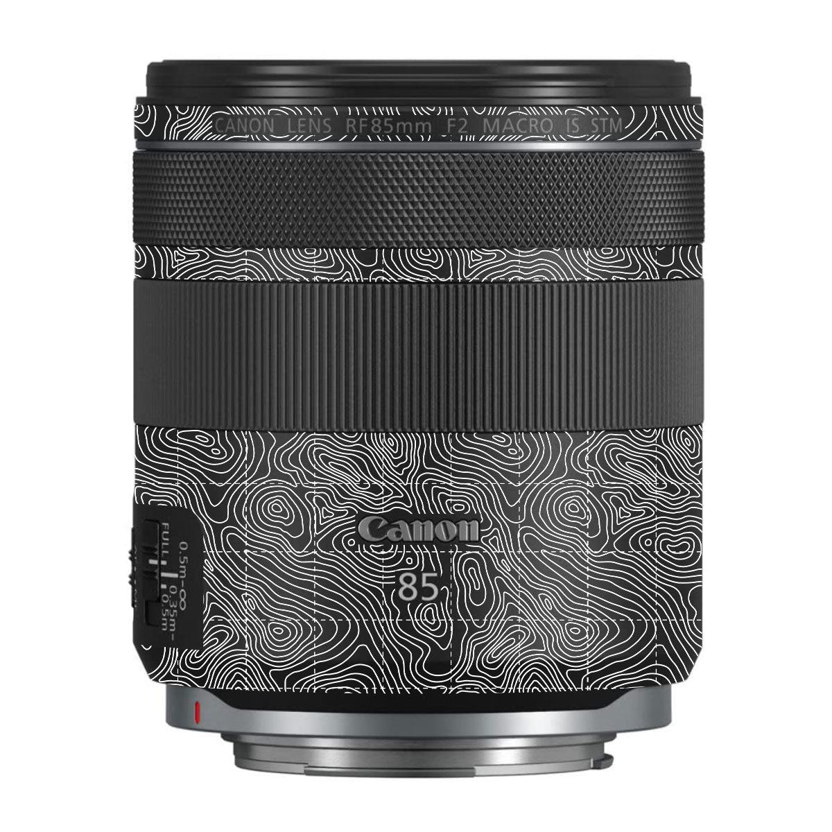 Textured Midnight Slate Canon RF 85mm F/2 Macro IS STM Camera Lens Skin