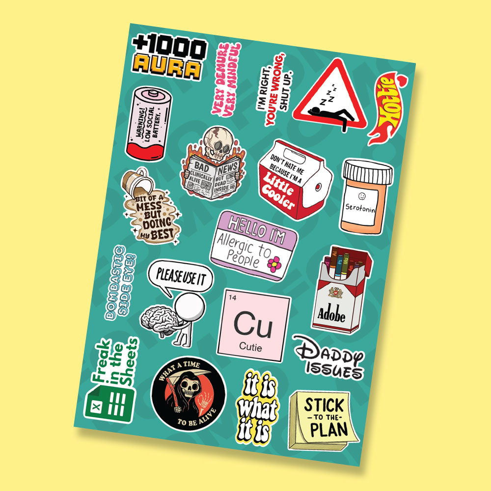 Witty Words Mini Stickers