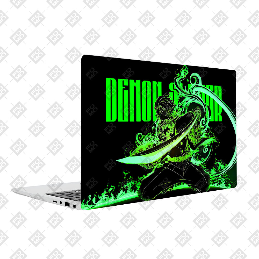 Green Flame Swordsman Samsung Galaxy Book 4 15.6 Laptop Skin