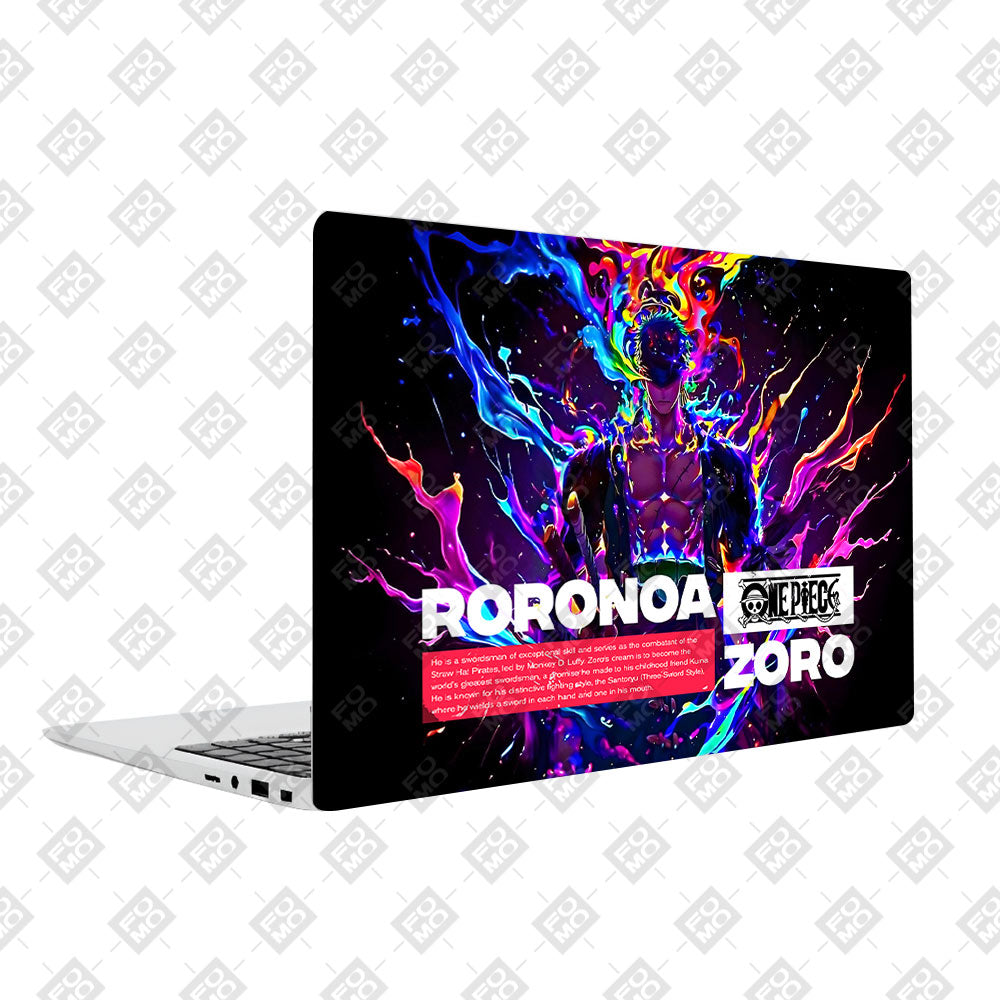 Zoro with Neon Flames Samsung Galaxy Book 4 15.6 Laptop Skin