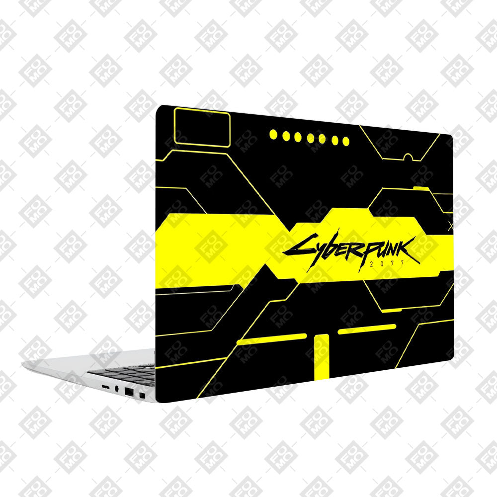 Cyberpunk Yellowline Grid Samsung Galaxy Book 4 15.6 Laptop Skin
