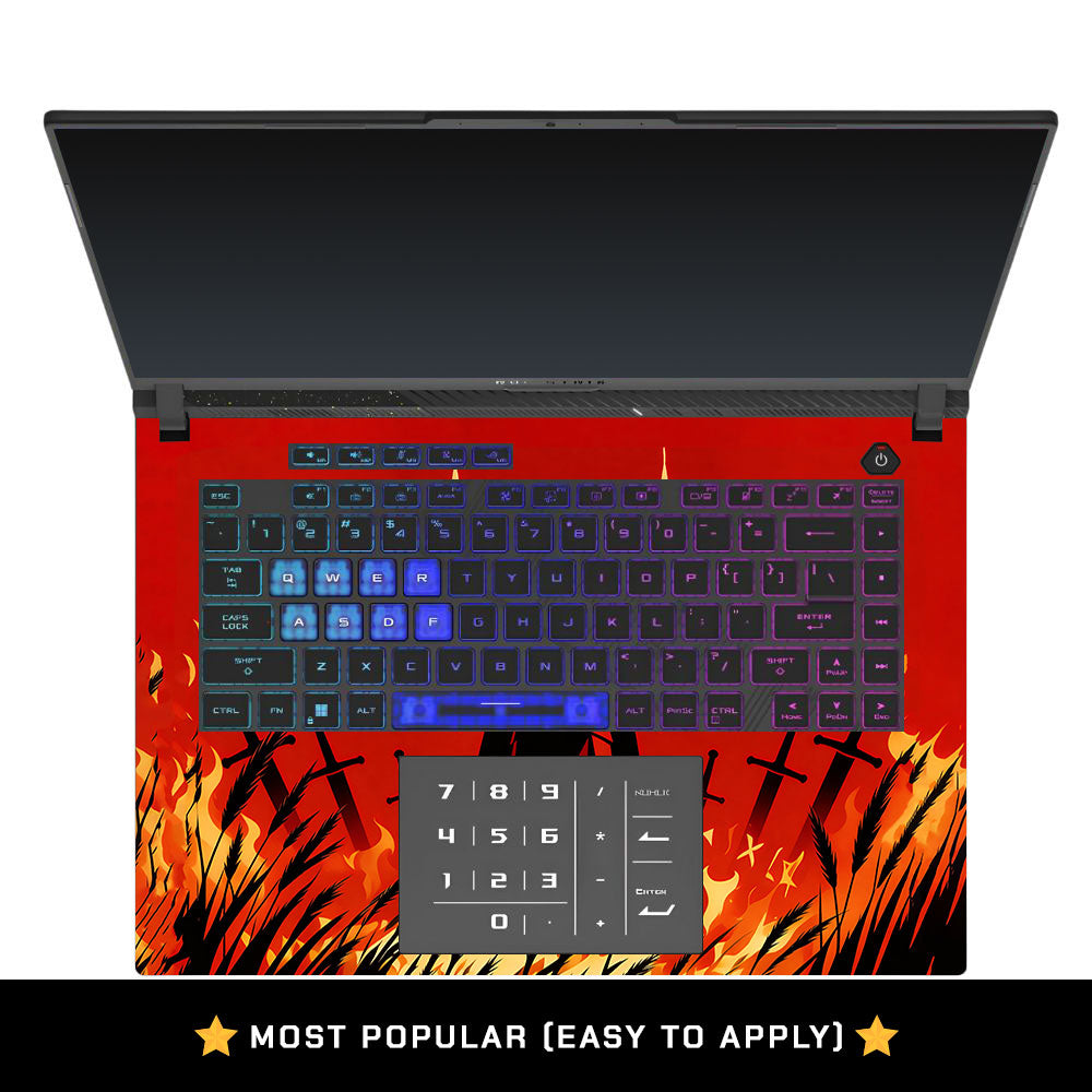 Knight of Flames Asus ROG Strix G16 G614 3D Laptop Skin