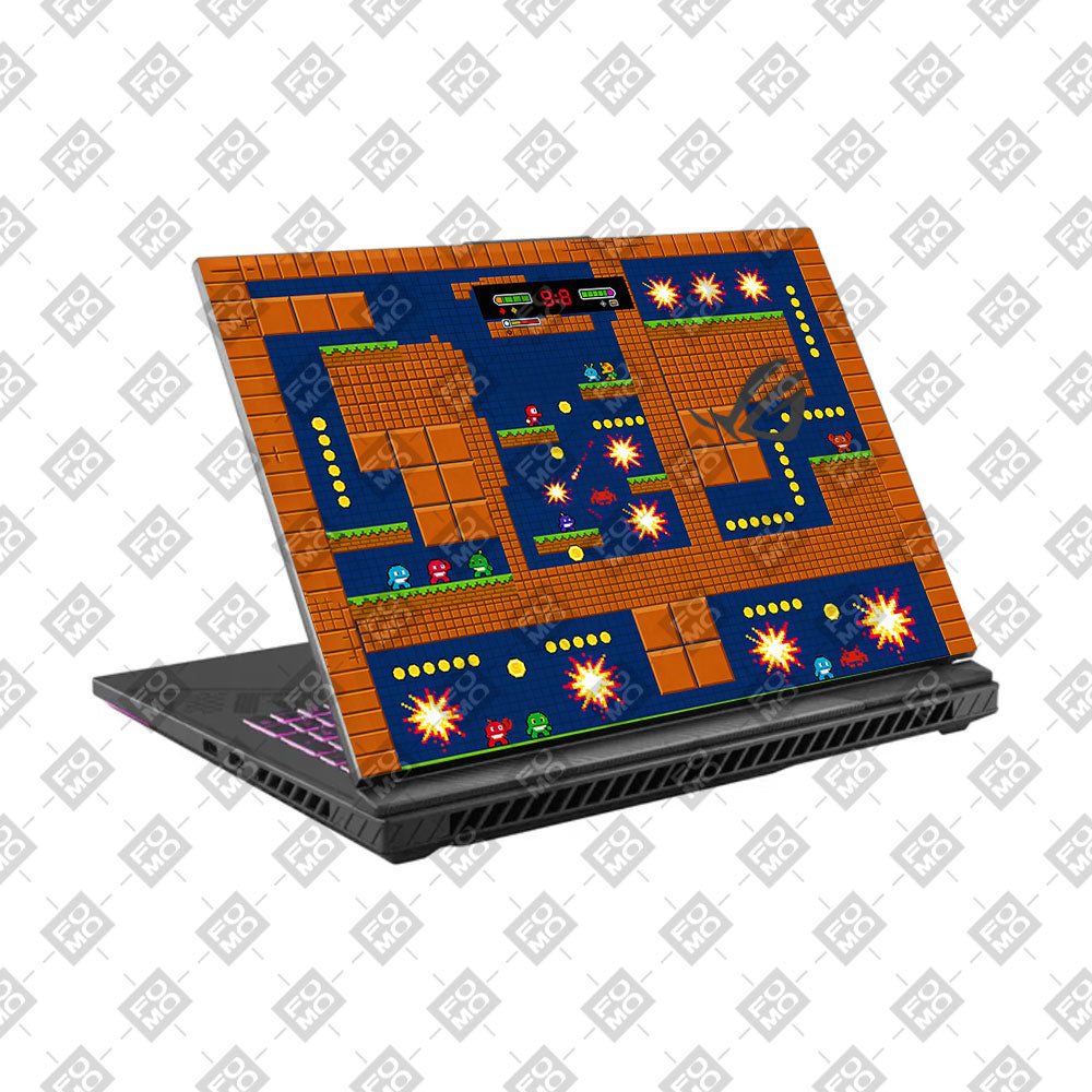 Pixelated Retro Arcade Asus ROG Strix G16 G614 3D Laptop Skin