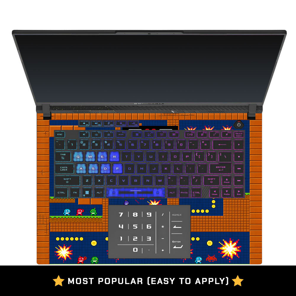 Pixelated Retro Arcade Asus ROG Strix G16 G614 3D Laptop Skin