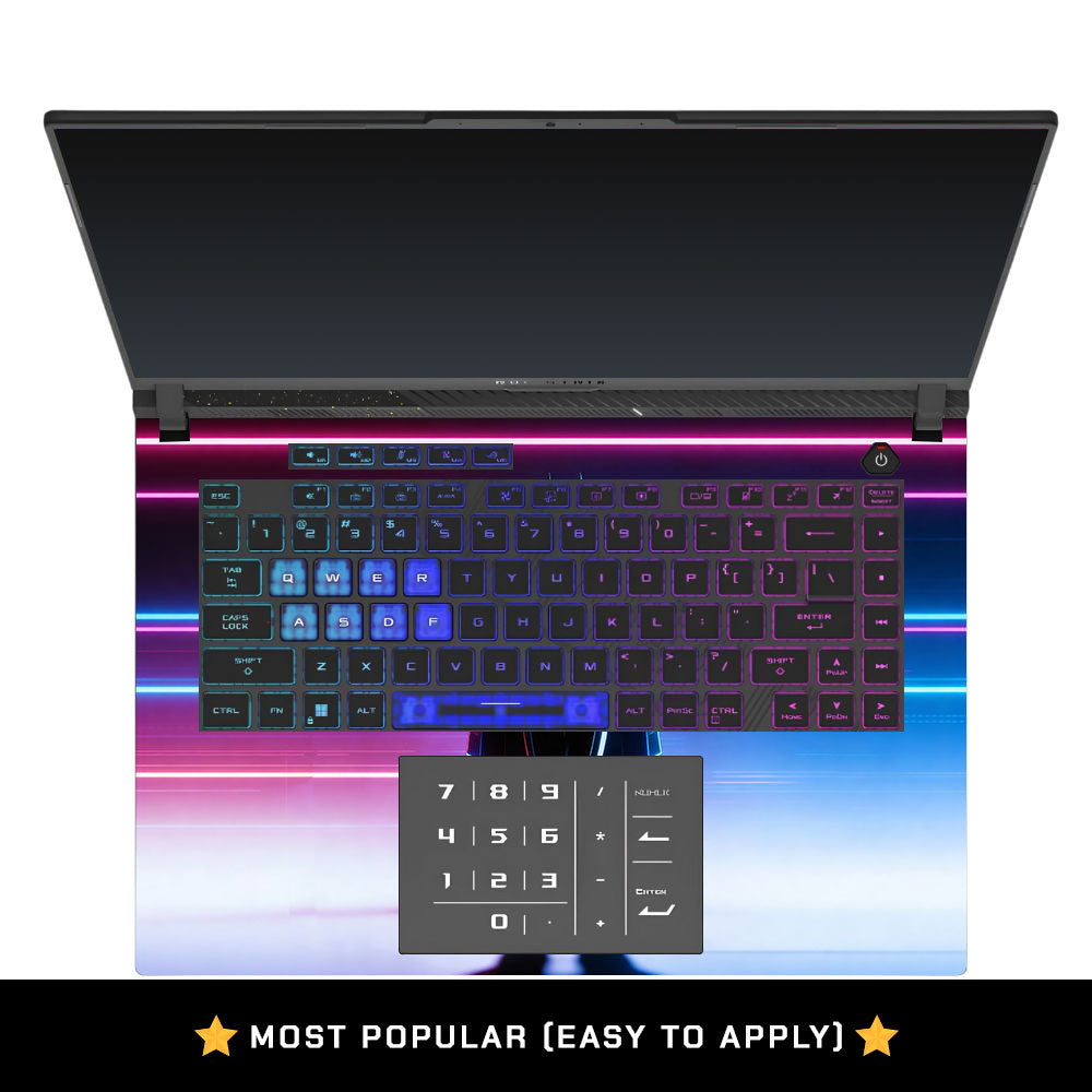 Neon Superhero Streaks Asus ROG Strix G16 G614 3D Laptop Skin