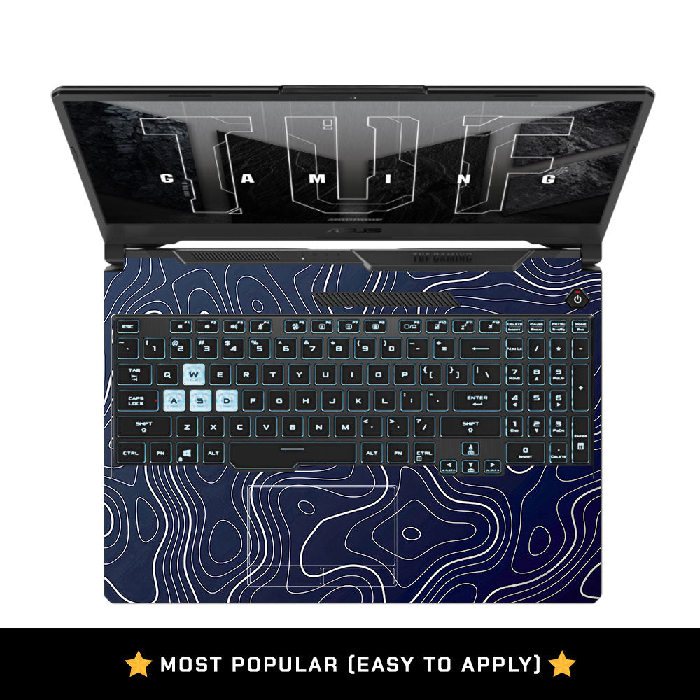 Fluid Lines Design Asus TUF F15 FX506 & A15 FA506 3D Laptop Skin