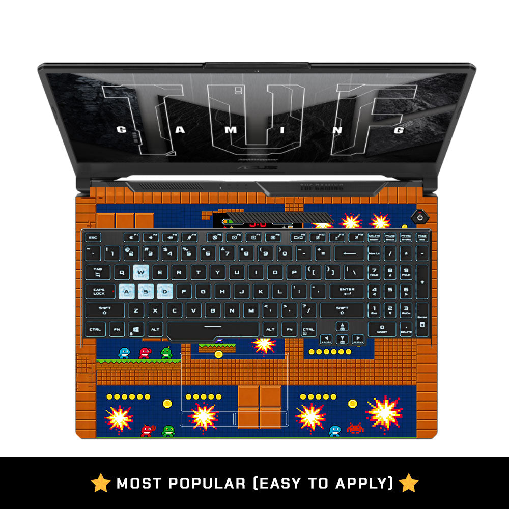 Pixelated Retro Arcade Asus TUF F15 FX506 & A15 FA506 3D Laptop Skin
