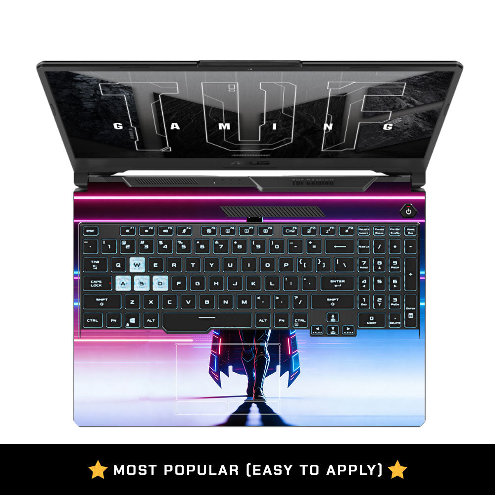 Neon Superhero Streaks Asus TUF F15 FX506 & A15 FA506 3D Laptop Skin