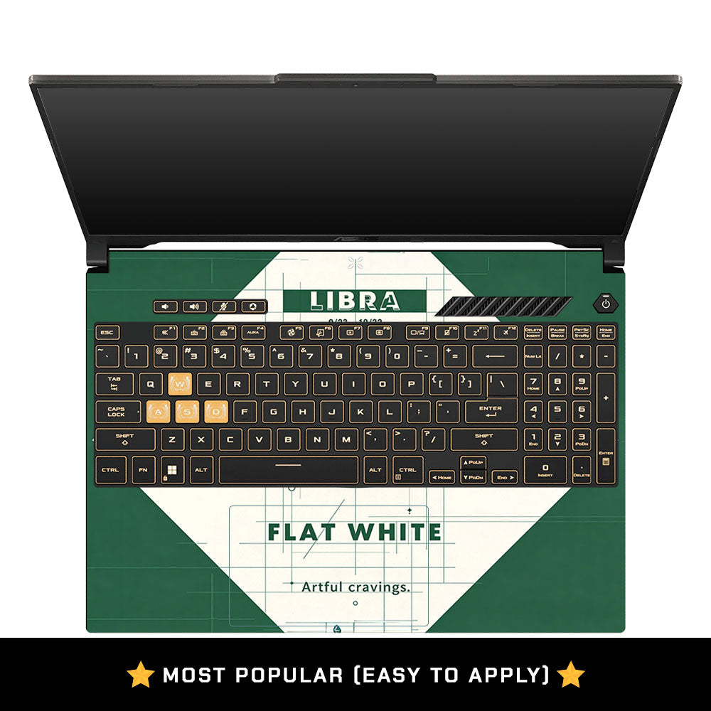 Libra Flat White Asus TUF Gaming F16 3D Laptop Skin