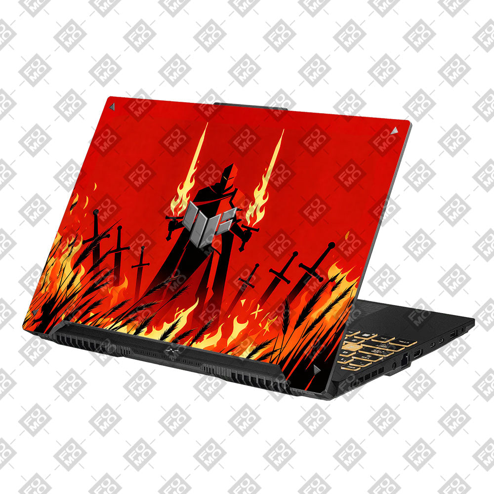 Knight of Flames Asus TUF Gaming F16 3D Laptop Skin