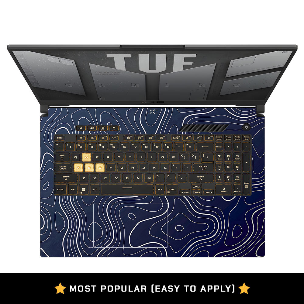 Fluid Lines Design Asus TUF Gaming F17 FX707Z 3D Laptop Skin
