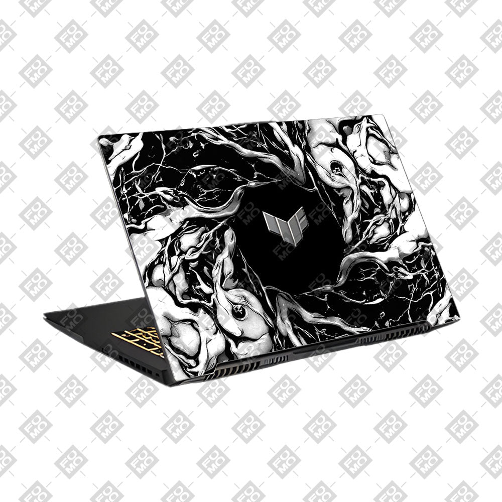 Black Web Hero Asus TUF Gaming F17 FX707Z 3D Laptop Skin