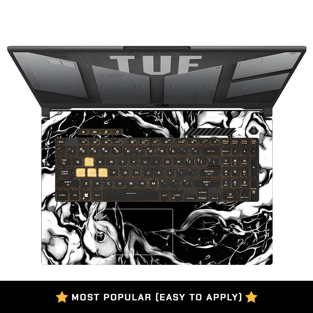 Black Web Hero Asus TUF Gaming F17 FX707Z 3D Laptop Skin