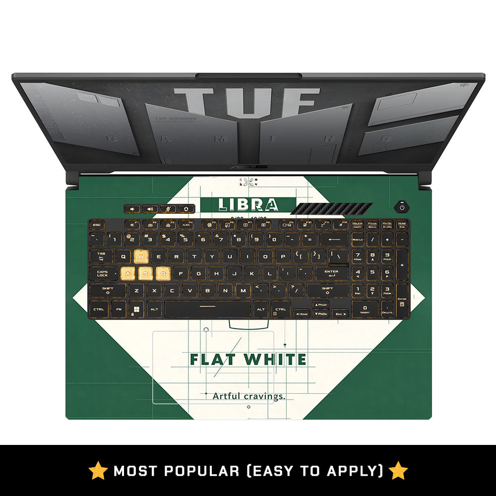 Libra Flat White Asus TUF Gaming F17 FX707Z 3D Laptop Skin