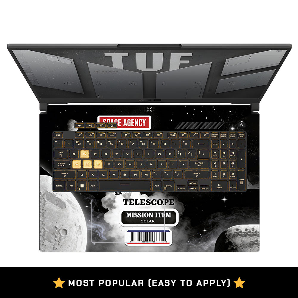 Space Mission NASA Asus TUF Gaming F17 FX707Z 3D Laptop Skin