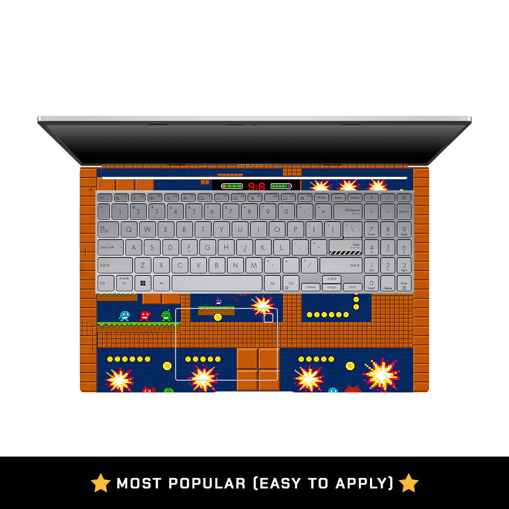 Pixelated Retro Arcade Asus VivoBook 15 X1504VA 3D Laptop Skin