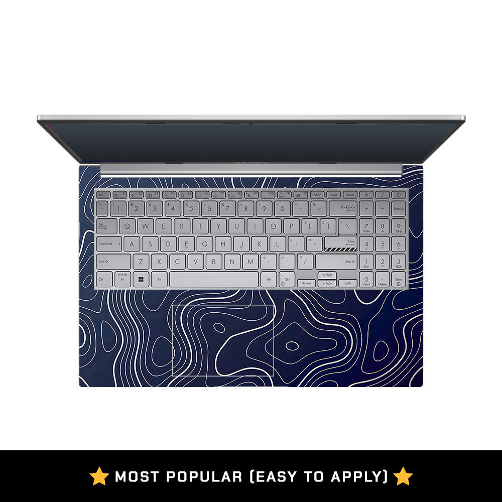 Fluid Lines Design Asus Vivobook 15 X1504ZA 3D Laptop Skin